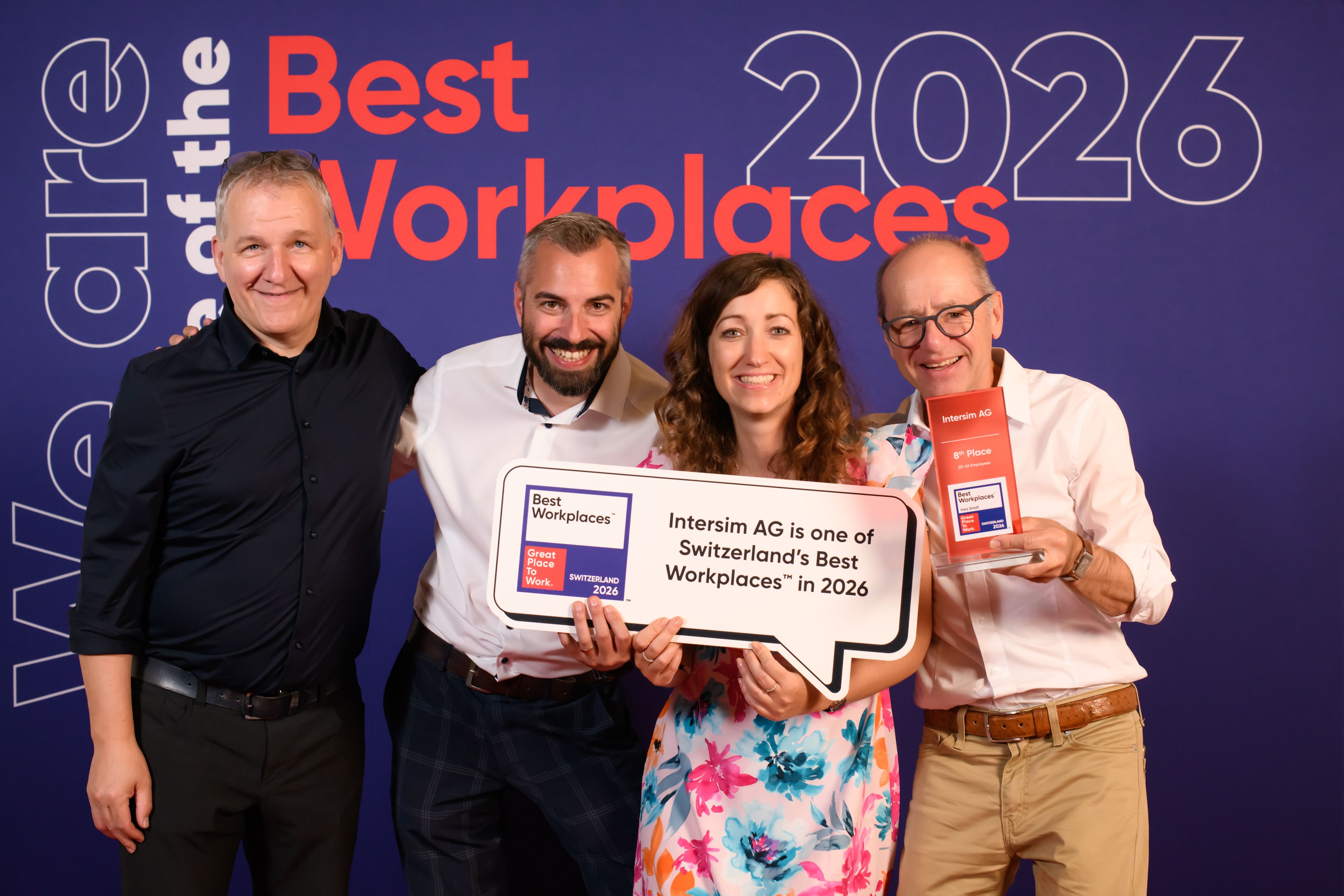 Geschäftsleitung und HR mit der Auszeichnung Best Workplace