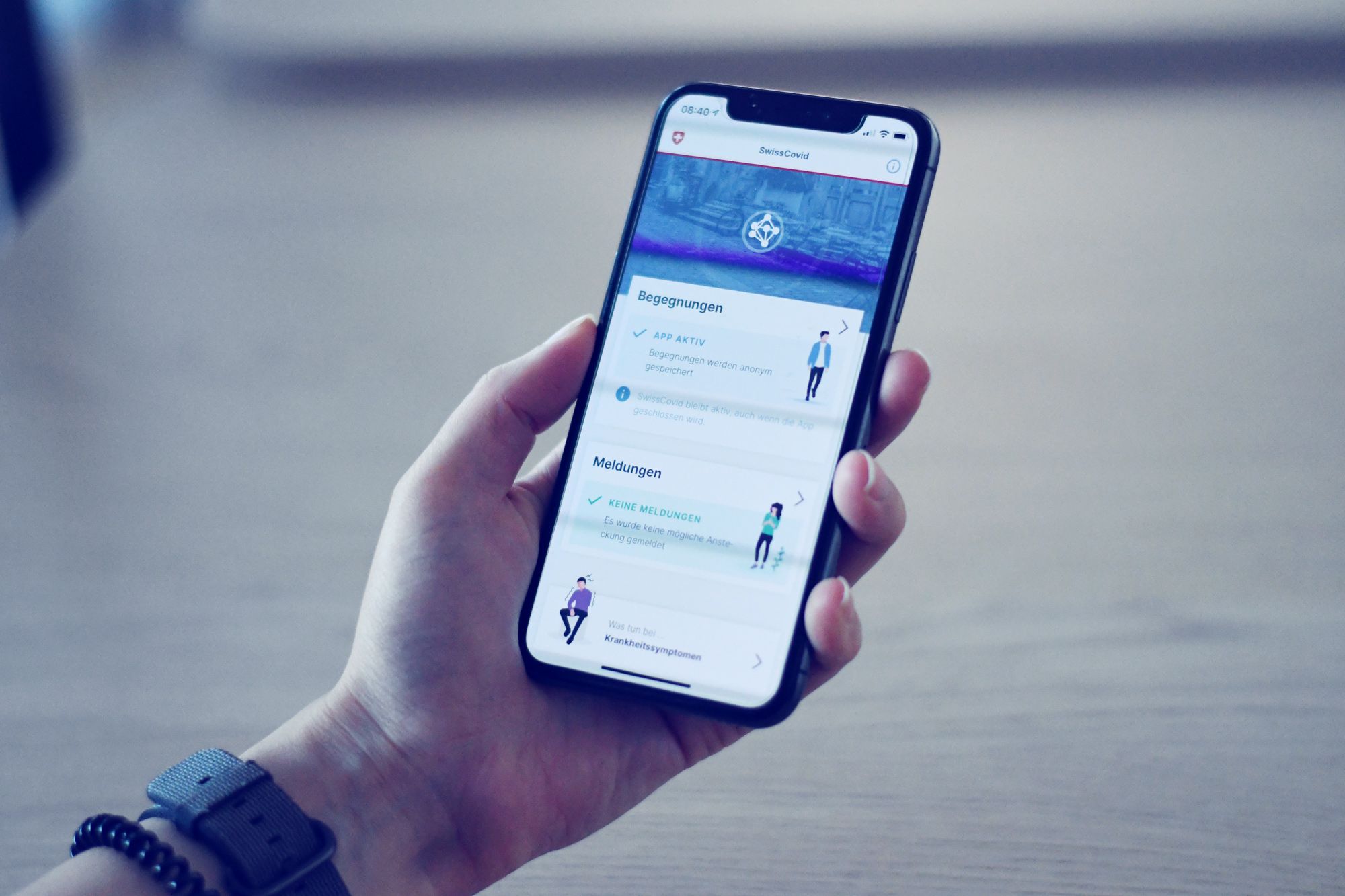 Covid-App wird genutzt
