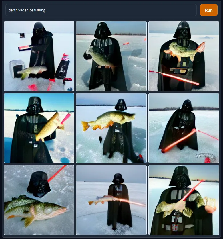 Darth Vader Ice Fishing KI