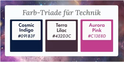 Farb-Triade für Technik und Futurismus