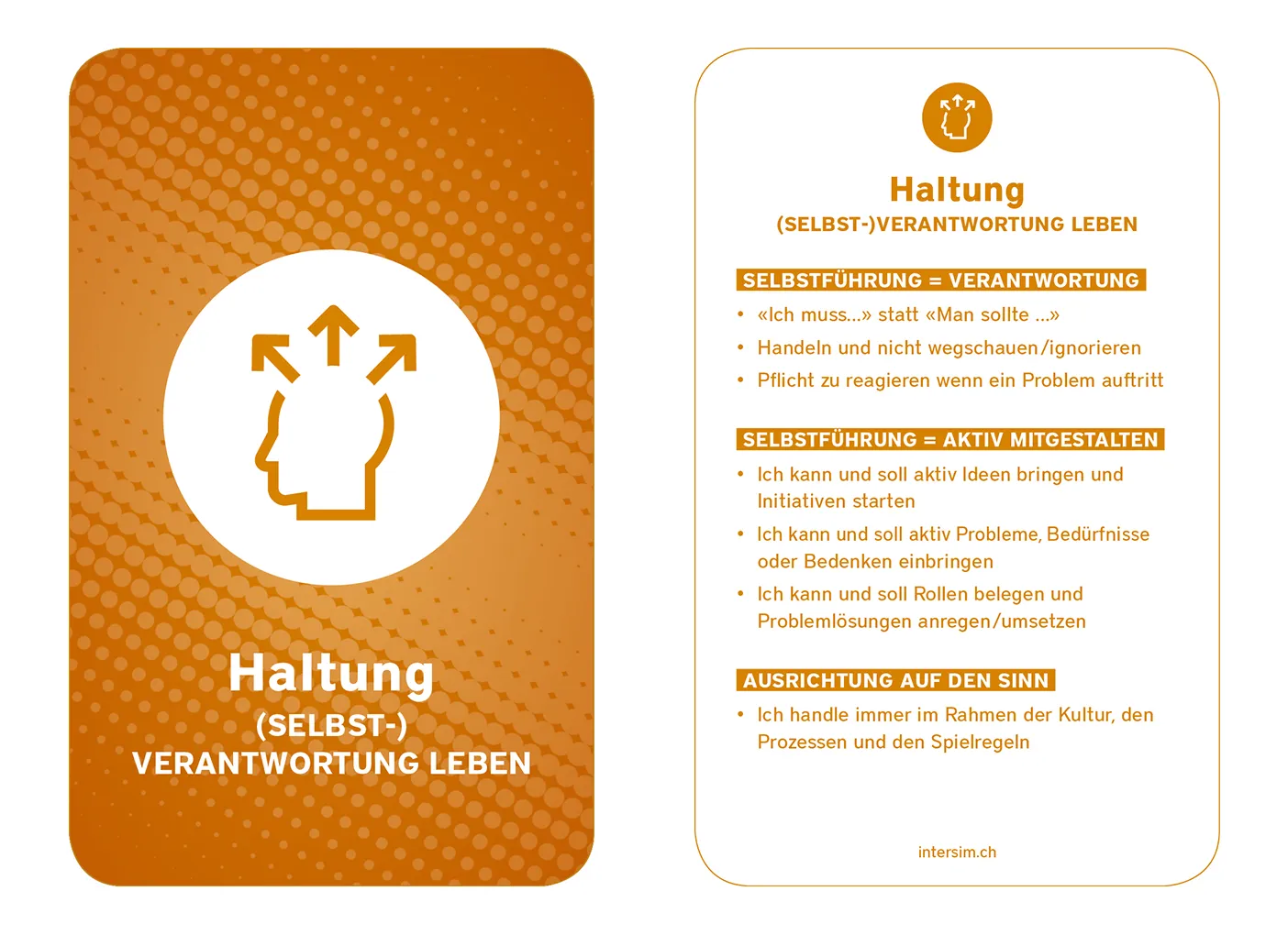 Intersim Holacracy Karte Haltung