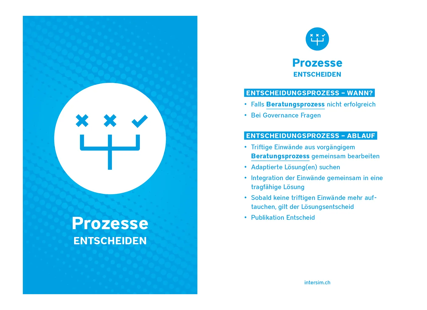 Intersim Holacracy
Karte Prozesse Entscheiden
