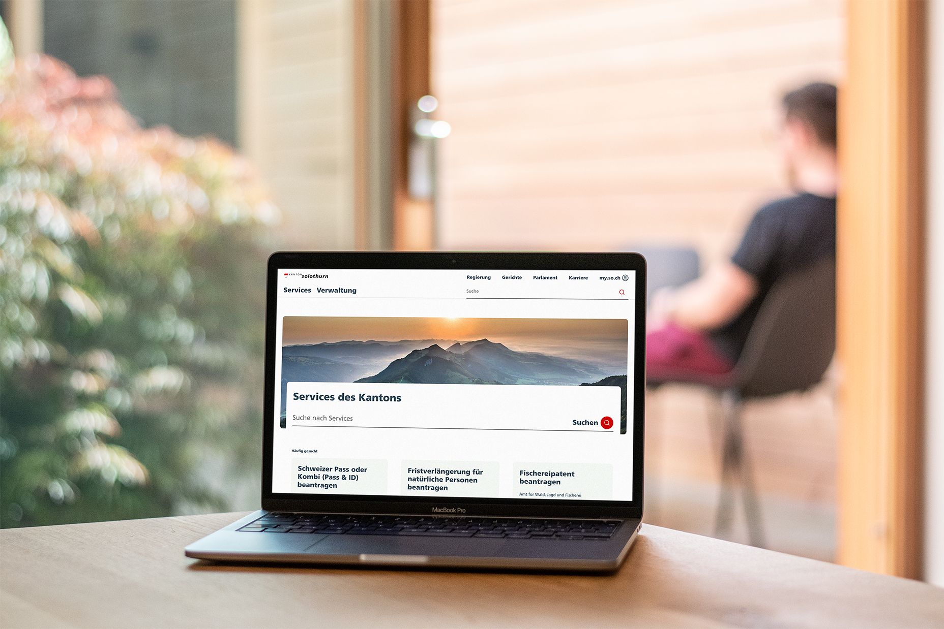 Mockup Serviceorientierte Webseite