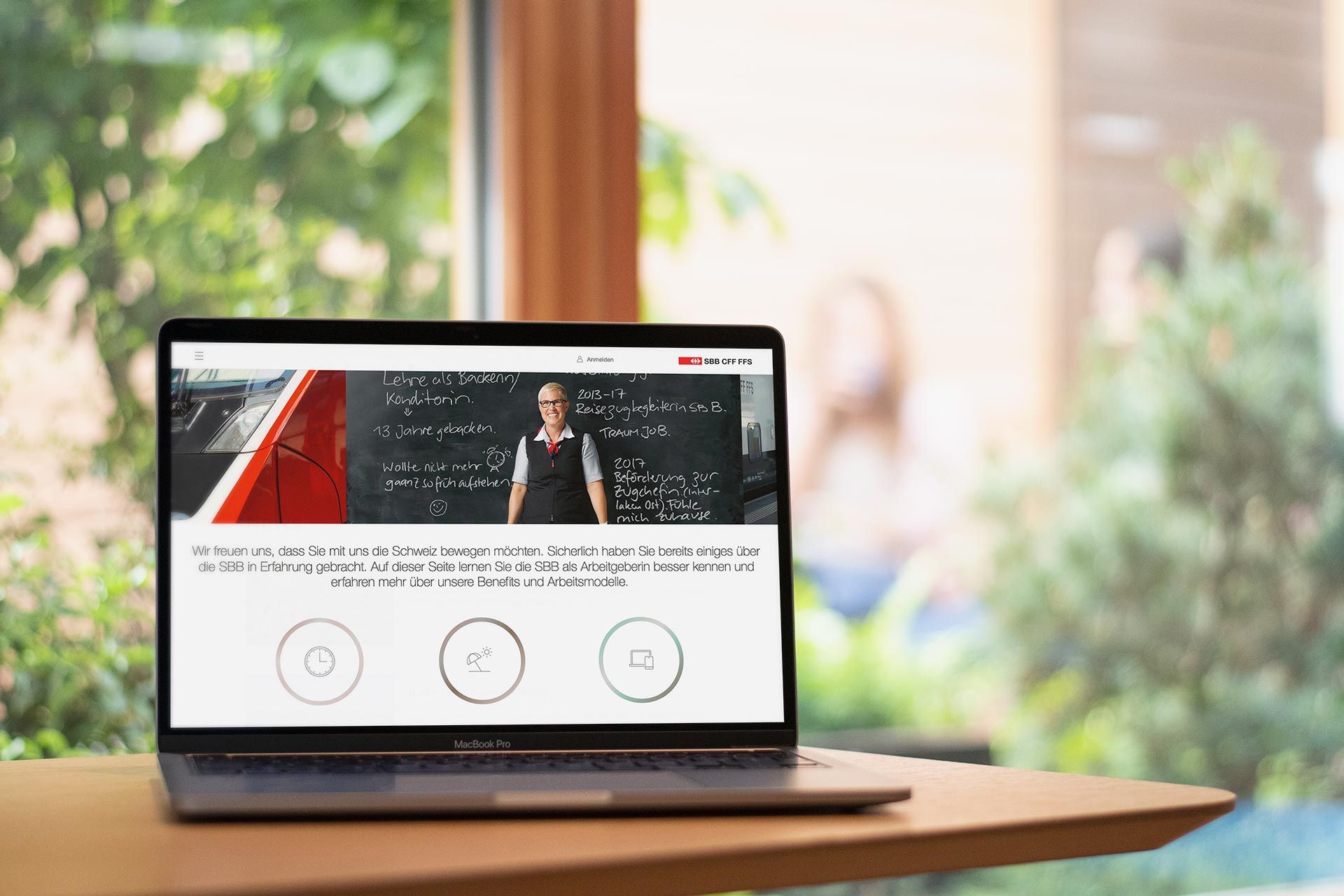 Mockup des SBB Onboarding Portals