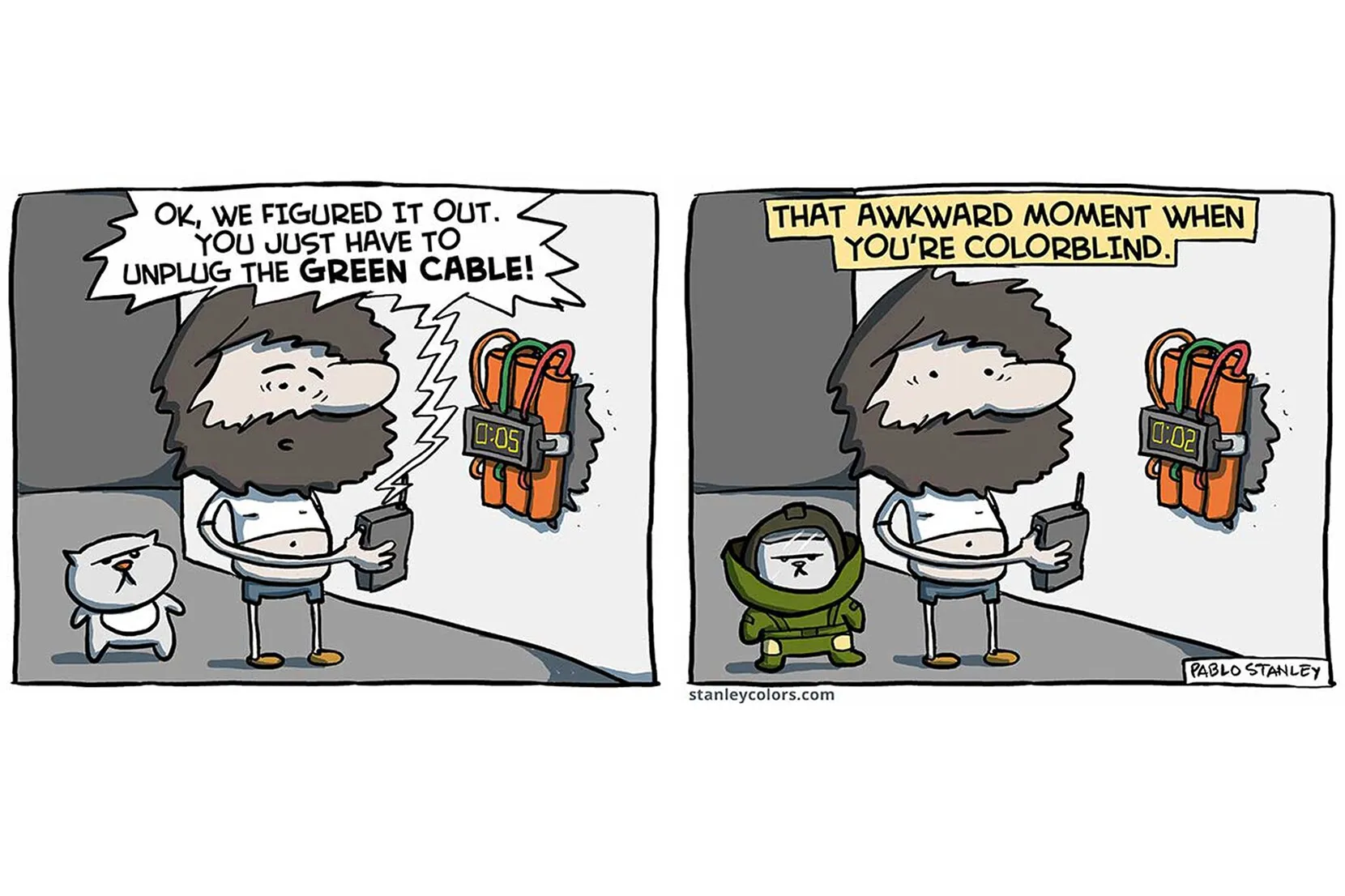 Pablo Stanley Cartoon zu Farbenblindheit