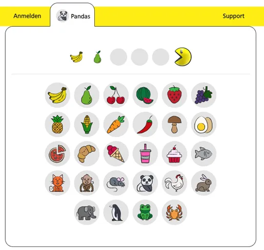 Pac-Man Login für Kinder