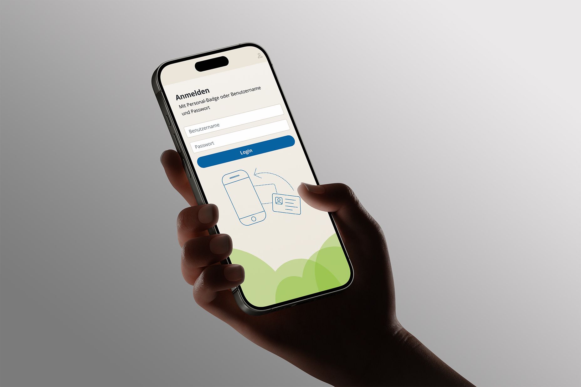 Mockup der App für Laborproben